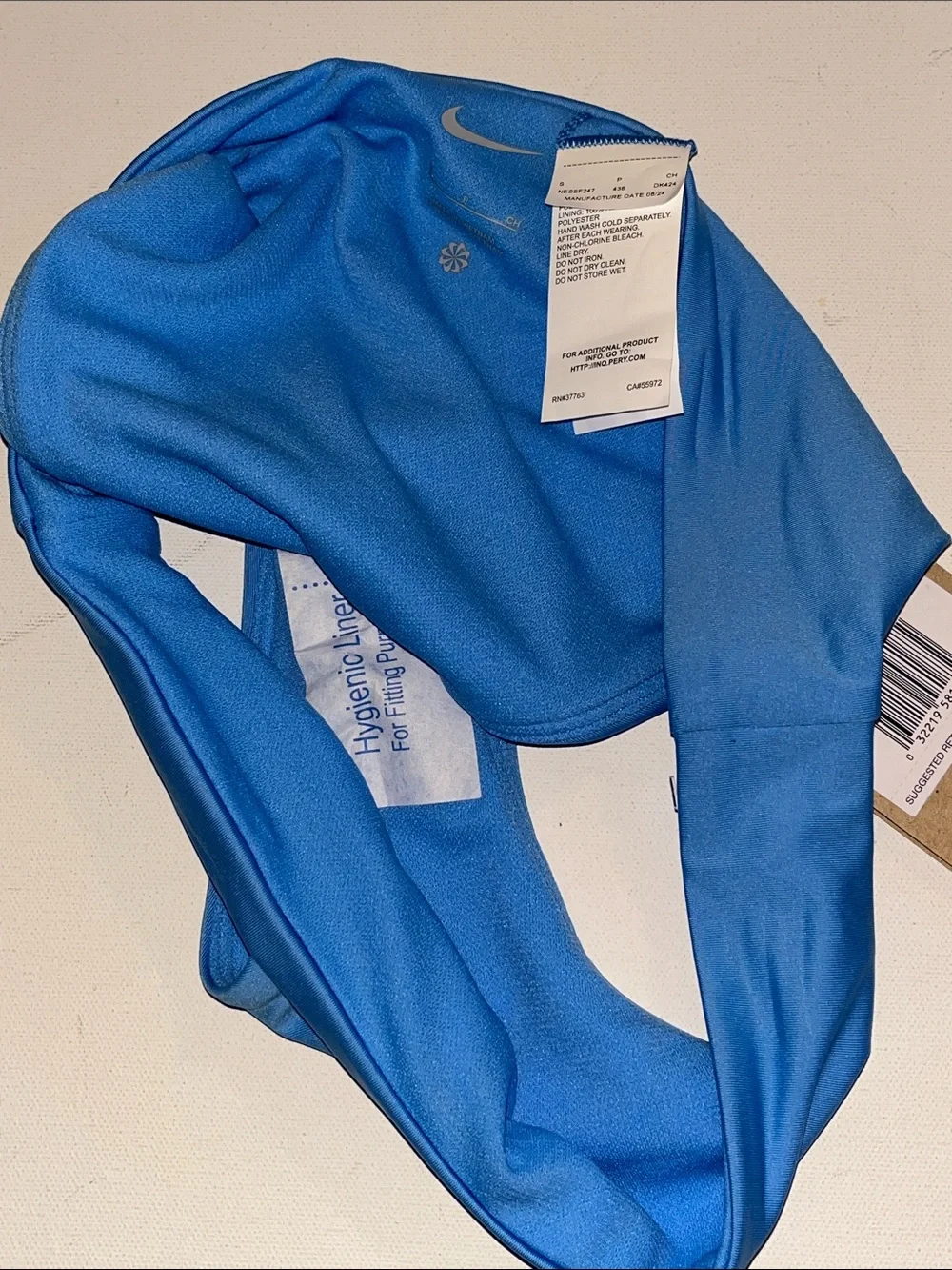 Nike Swim Bikini Bottom Womens S Essential Hipster blue liner NWT $44